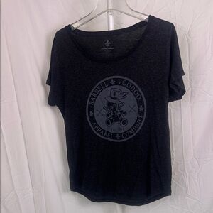 Barbell VooDoo heathered black graphic tee more oversized fit size medium